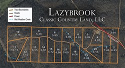 tract layout map for Lazybrook Tract 19, 6.44 acres for sale in Fulton County, Arkansas